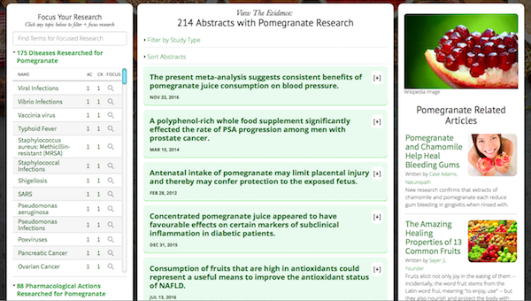 Pomegranate Research Dashboard